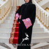 عباية قطيفة (مخمل) مع تداخيل Geometric